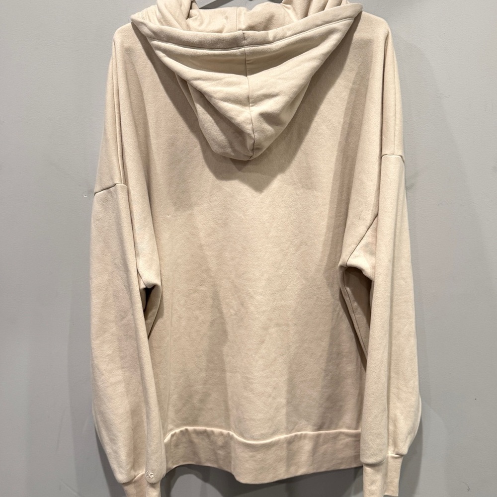 DSG Women's Classic Cream Fleece Full Zip-Up Hood Sweatshirt Size XL NWOT - Picture 6 of 11